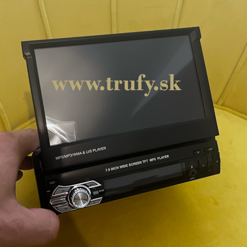 Autorádio univerzálne 7" výsuvný dotykový displej CarPlay