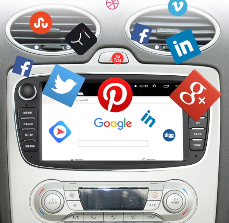 Autorádio Ford 7" displej 1/16GB - Android