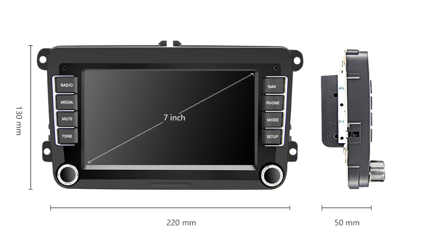 Autorádio Škoda 7" displej 1/16GB CarPlay - Android