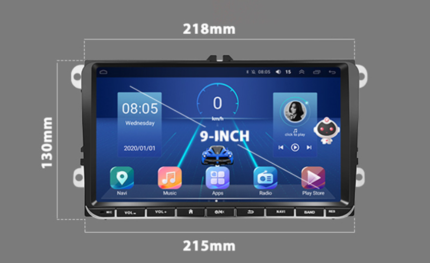 Autorádio Volkswagen 9" displej 4/64GB CarPlay - Android